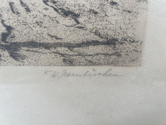 Image 1 of Peinture (11) - Lithographie de paysage - W. Hambüchen