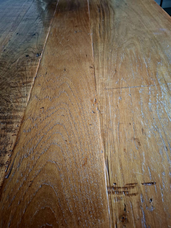 Image 1 of Table de salle à manger en chêne ancien 230x95x78 cm