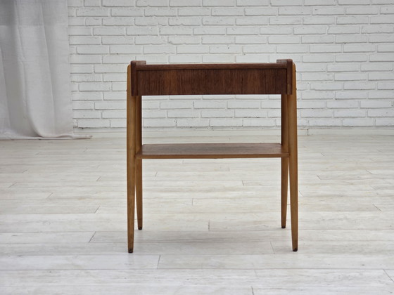 Image 1 of 1970s, Swedish side table by AB Carlstrom with drawer, teak wood.