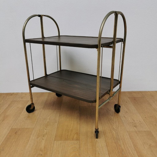 Foldable Vintage bar cart drinks trolley serving trolley