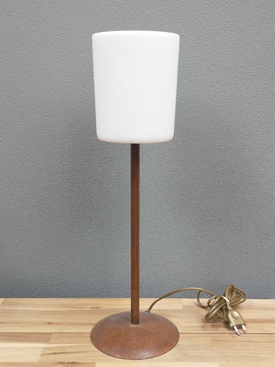 Image 1 of 2 x table lamp with Alabaster shade