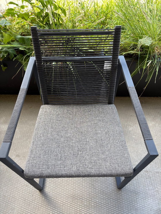 Garden table with 4 Borek chairs – Garden sets, Textile, Metal (photo 3 of 5)