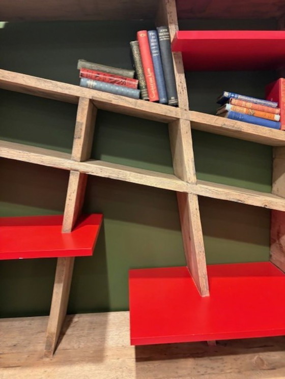 Image 1 of Versmissen Exxes Bureau Libreria rossa con ripiano estraibile