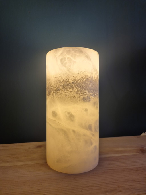 Lampada d'atmosfera Massive in alabastro | Pietra naturale | Lampada da tavolo vintage