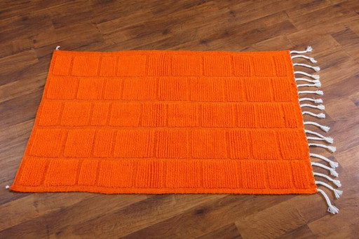 Tappeto arancione fatto a mano, 250 cm x 150 cm