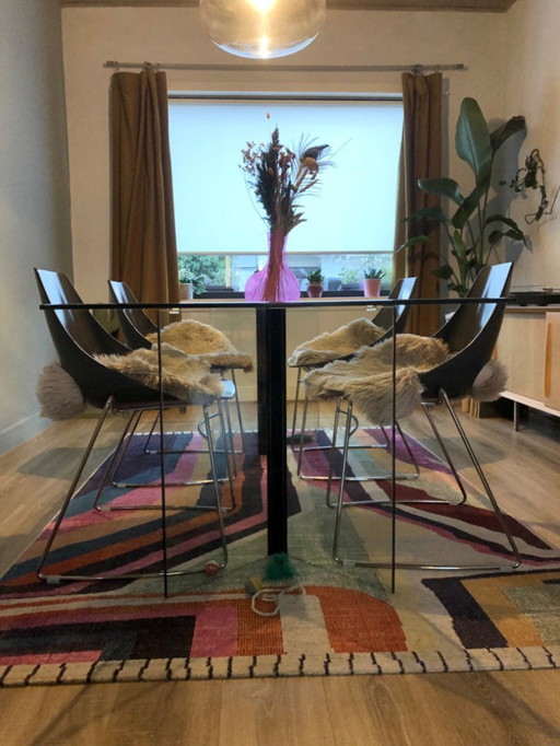 4 chaises design Echo Metalmobil Echo