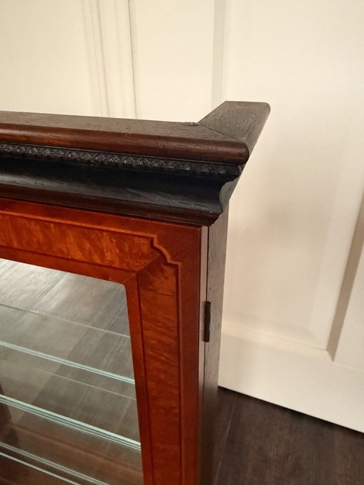 Italian antique wooden display cabinet 