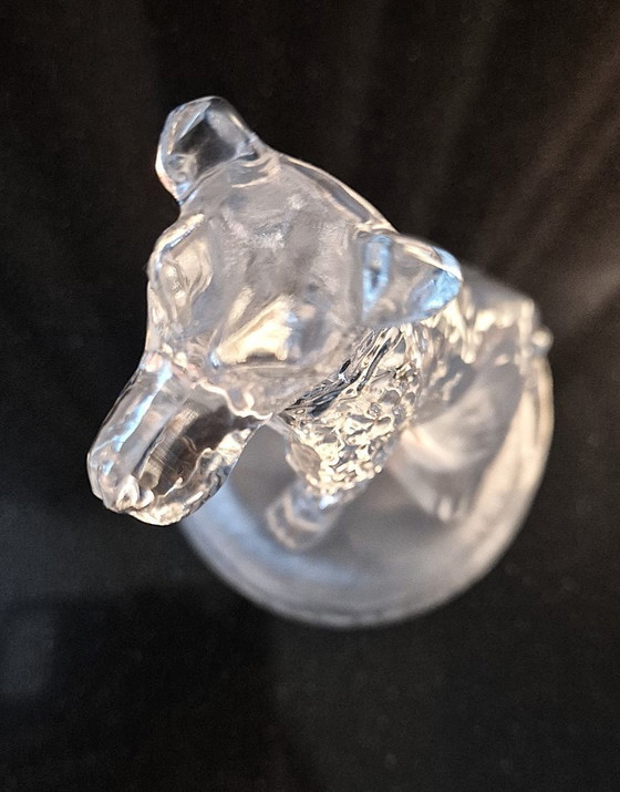 Image 1 of Vintage Cristal D'Arques dog Terrier figurine 1980s designed by J. G. Durand