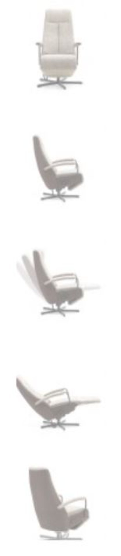 Poltrona relax regolabile in pelle beige, Prominent, Poltrone relax, Metallo, Modern (foto 2 di 5)