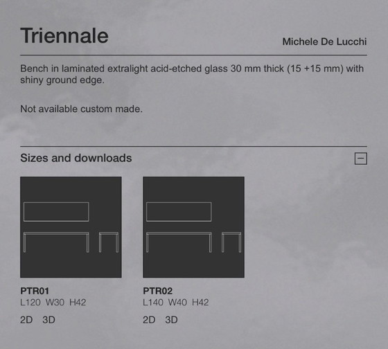 Image 1 of Banco Trienal de Italia de cristal / Michele De Lucchi