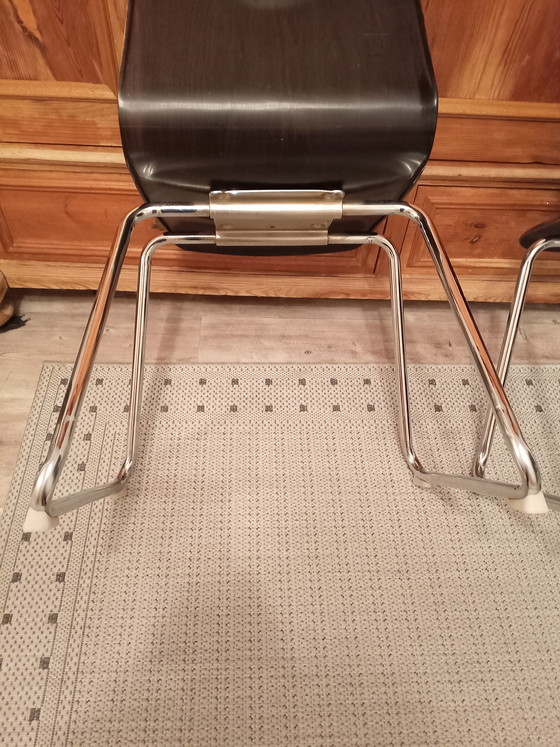 Image 1 of Vintage Pagholz Design Thur Op Seat Stuhl Stapelstuhl 70er Jahre, Bürostuhl, Esszimmerstühle 