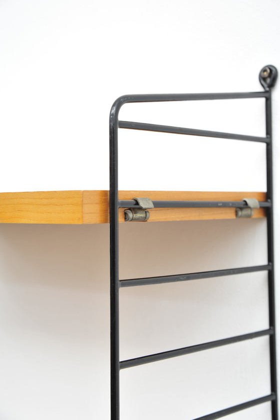 Image 1 of Sistema di scaffalature String in legno di ciliegio con 2 scale di Kajsa e Nisse Strinning