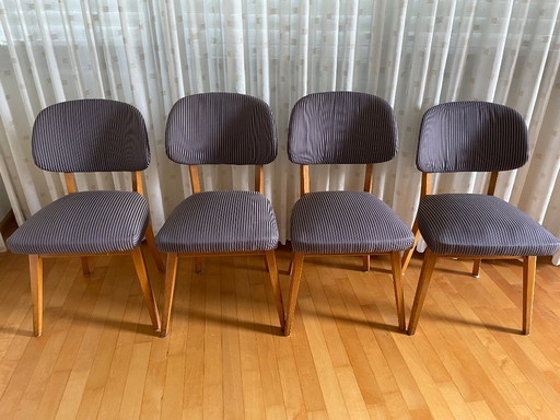 Set of 4 sixties dining chairs