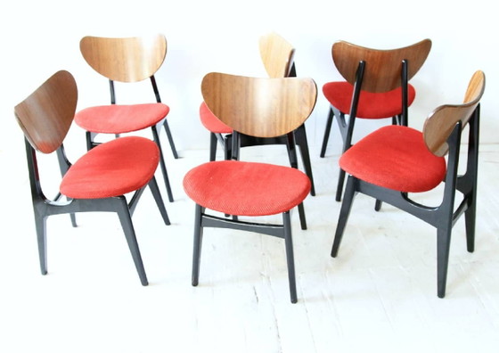 Mid-Century Drop Leaf Table with Butterfly Dining Chairs by E. Gomme for G-Plan, Set of 7 – Dining set (photo 5 of 9)