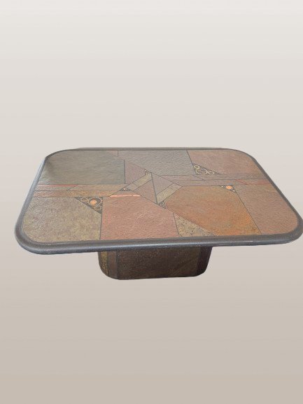 Brutalist salon tafel Paul Kingma jaren 60/80