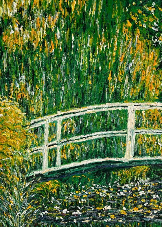 Image 1 of Claude Monet - Le Pont Japonais Hand-painted on a roll.