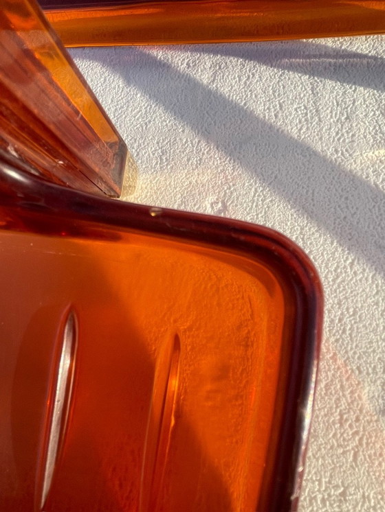 Image 1 of Vintage, Burnt Orange Bathroom Accessories by Grosfillex 1970s, Set of 4
