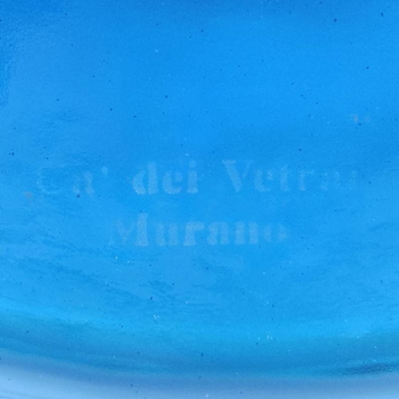 Image 1 of 1960s Wall Clock in Murano Glass by "Cà Dei Vetrai". Made in Italy