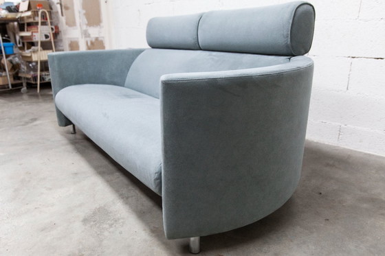 Image 1 of "Negresco" Sofa, designed by Bernard Massot for Neology France, in moiré velvet