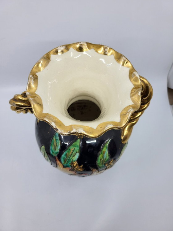 Image 1 of Vallauris RM vase, decorated with fine gold, France, French Riviera, 1950