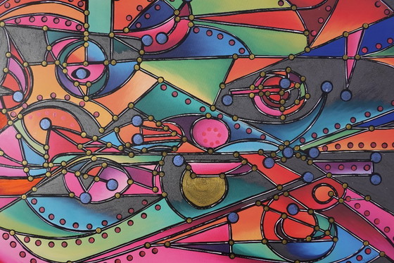 Image 1 of Kubismus A1430 - abstrakte Malerei XXL