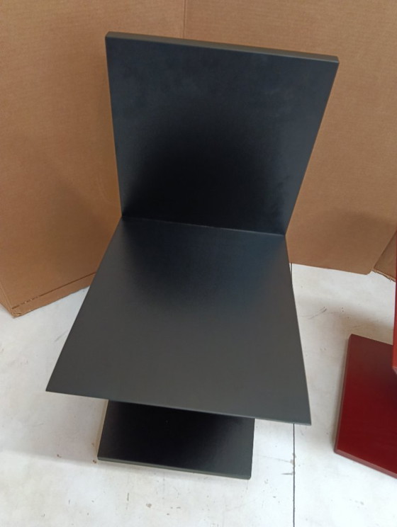 Image 1 of Sedia ALIVAR MVSEVM 514 ZIG ZAG (NUOVA, MAI USATA) Rosso Bordeaux o Nero