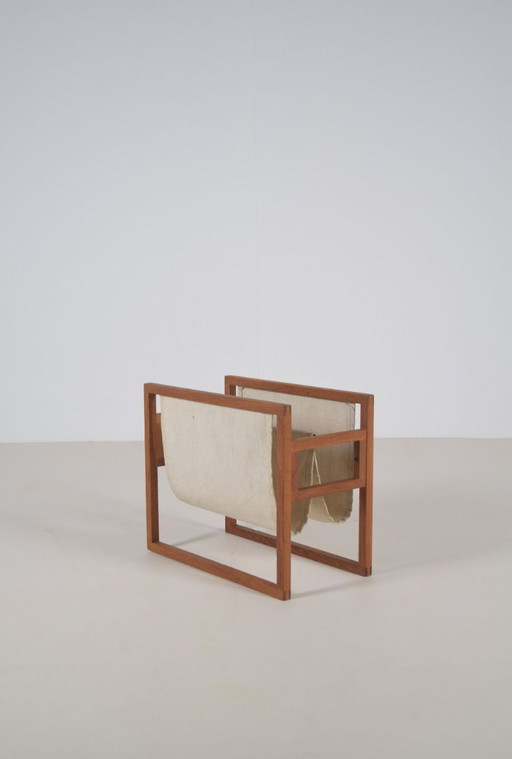 Portariviste danese di Henning Wind-Hansen per Sika Mobler, anni '60 – tijdschriftenrek, Metal, Wood