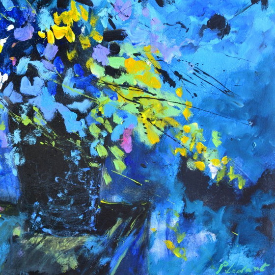 Abstract Blue Still Life – Paintings & Drawings, Canvas (photo 4 of 5)