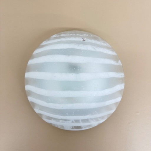 Lampada da parete/soffitto in vetro "zebra" di Peil & Putzler, anni '70, Germania.