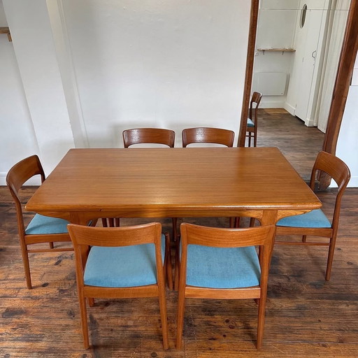 Tricoire & Vecchione teak dining table, 1960