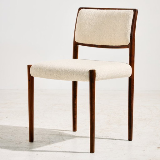 MK11454 Sedia da pranzo modello 80 in palissandro restaurato di Niels O. Møller per J.L. Møllers Møbelfabrik, set di 2