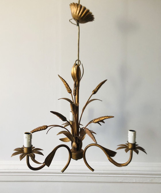 Image 1 of Florentine chandelier known as wheat ear by Hans Kögl