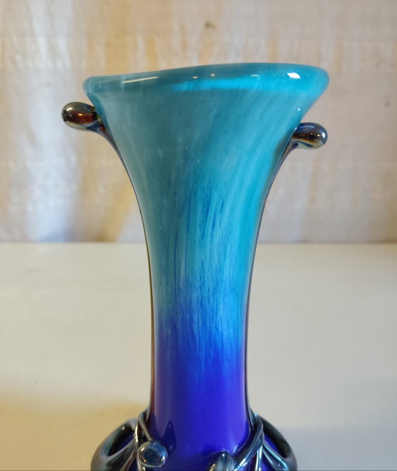 Art Nouveau style vase in Biot glass by J.M. Operto - 1980s/90s (photo 6 of 10)