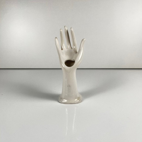 Image 1 of White porcelain soliflore vase/ring holder