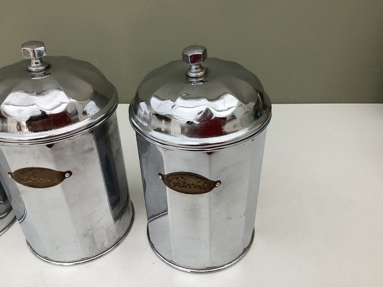 Image 1 of Barattoli vintage in stile Art Déco per caffè, zucchero e cicoria.