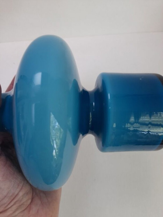 Image 1 of Blaue Opalvase der Holmegaard Carnaby-Serie 
