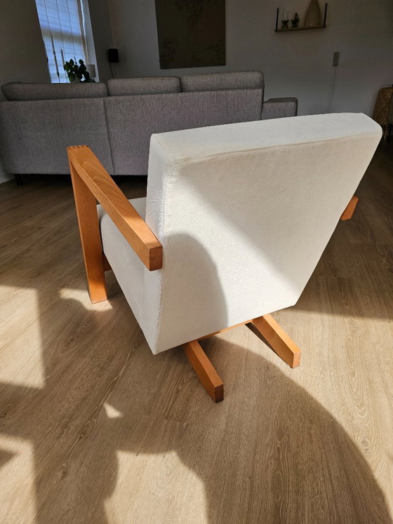 Dutch modernist low-profile armchairs, Wood, Beige (photo 4 of 11)