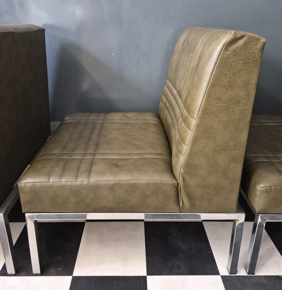 Image 1 of Ensemble de 3 authentiques anciennes chauffeuses fauteuils Vintage 