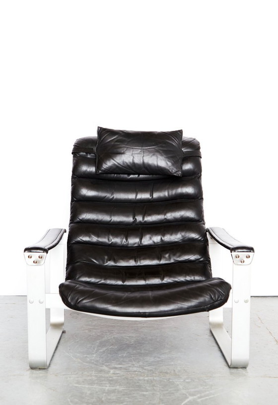 Image 1 of Fauteuil lounge et ottoman Ilmari Lappalainen « Pulkka » pour ASKO