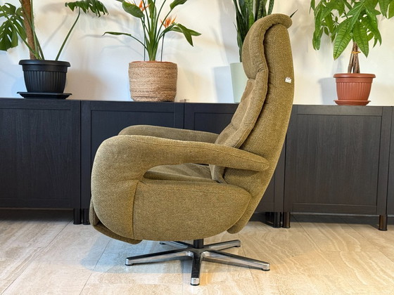 Image 1 of Poltrona reclinabile originale Hukla, da pavimento, in tessuto, verde, come nuova.