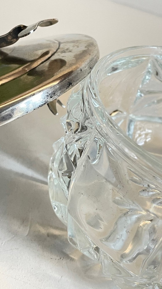 Image 1 of SUCRIER à Pince CRISTAL Vintage