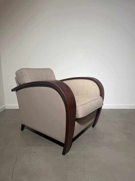 Fauteuil lounge Art Déco – Fauteuil sculptural en bois courbé – Wood (photo 3 of 6)