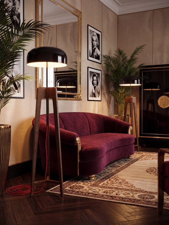 Image 1 of Club de Lumen „The Crescent“ Limited Edition Stehleuchten – Art-Deco-Kollektion – 1 Set mit 2 Stück