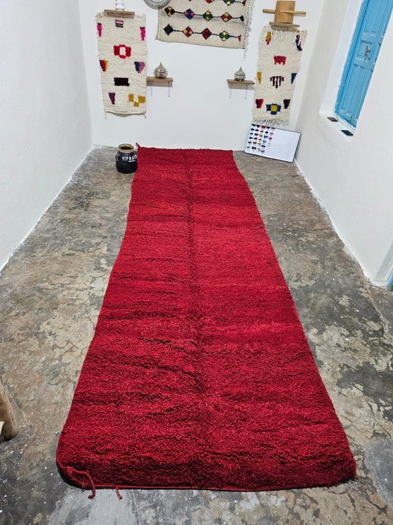 Magnifique tapis berbère d’Atlas Moyen 410/135cm – Laine (photo 5 of 6)