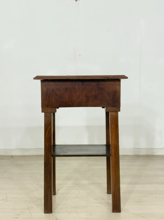 Image 1 of Antieke Biedermeier/Gründerzeit naaitafel - uniek exemplaar met sterinleg