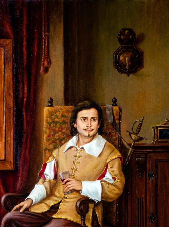 Original Oil Painting In Anticipation - Based On A. Dumas's "The Three Musketeers" – Paintings & Drawings (photo 5 of 7)