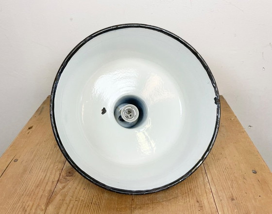 Image 1 of Industrial Petrol Enamel Pendant Lamp, 1960s