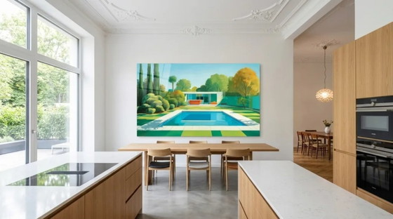 XXL Mid-Century Pool 01 Architecture – Quadro da parete in vetro acrilico di alta qualità 170 × 100 cm (photo 3 of 6)