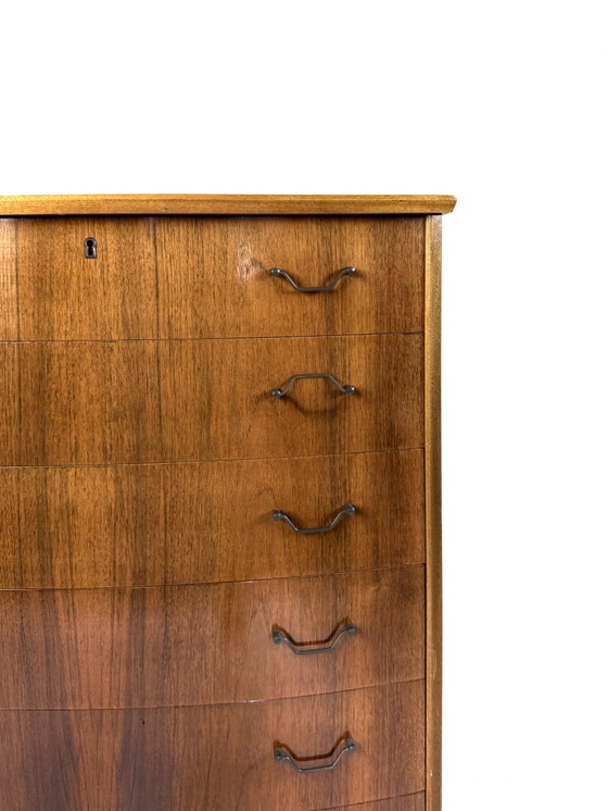 Cassettiera vintage danese in noce, anni '60. – Cassettiere, Wood, Metal (photo 3 of 9)