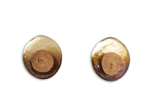 Coppia di lampade da parete modello "Martincourt". Opera contemporanea.